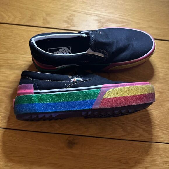 Vans stacked slip on rainbow shoes 8.5 women’s - Picture 3 of 7
